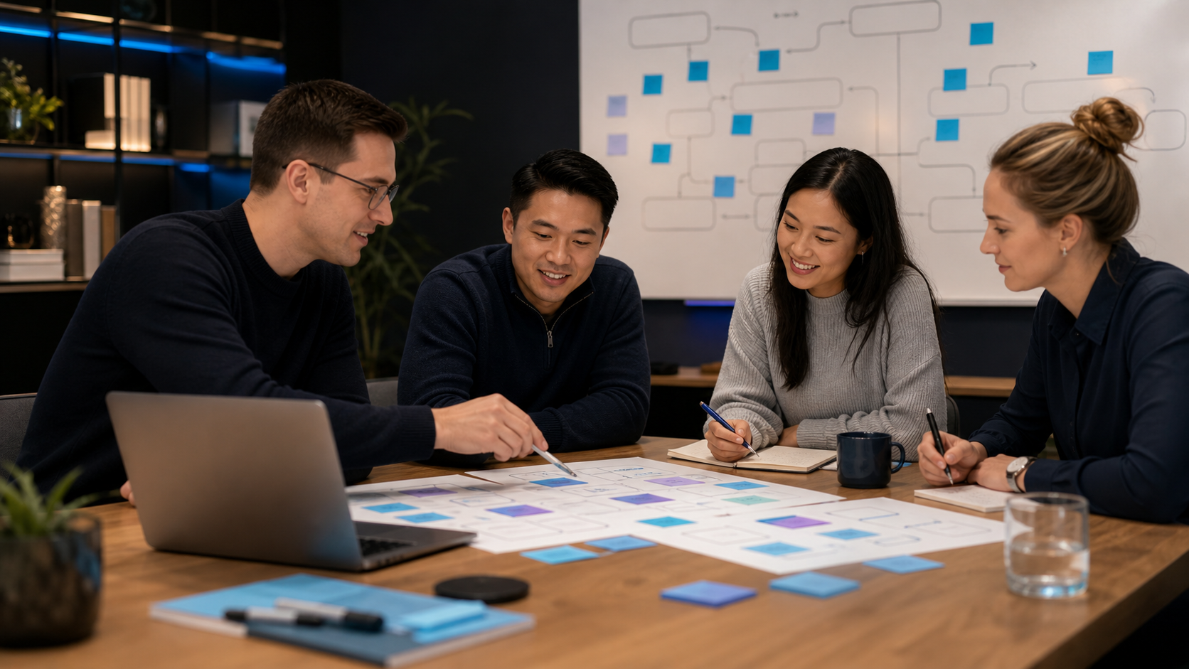 Small business workflow planning session