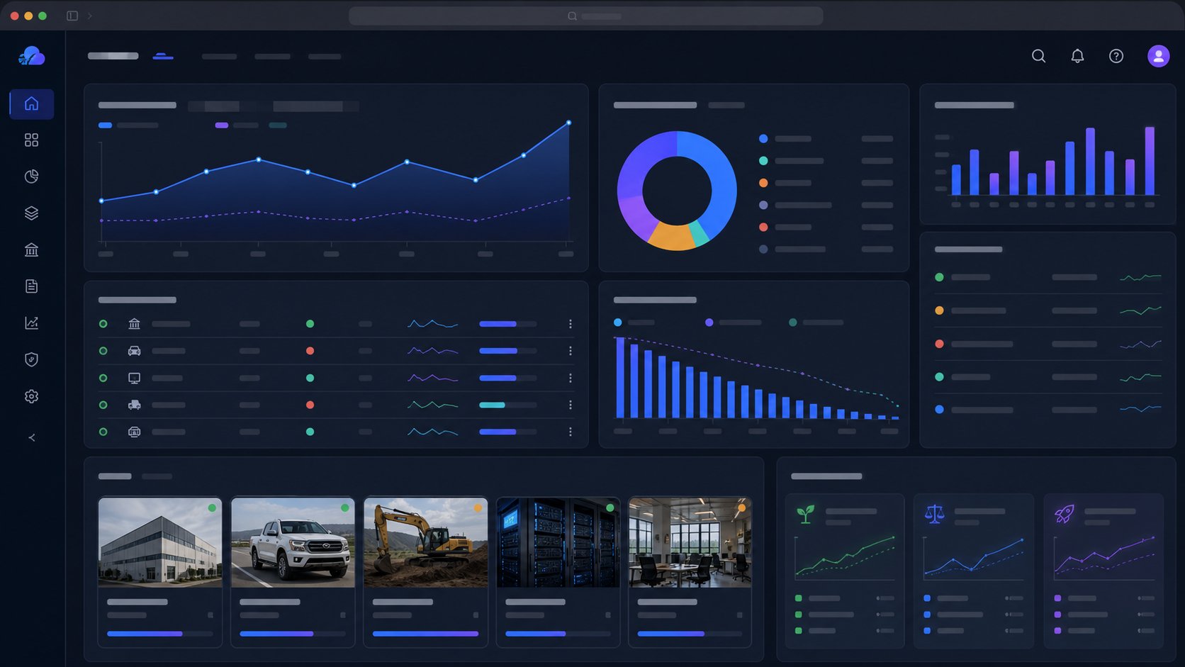 Asset register dashboard preview