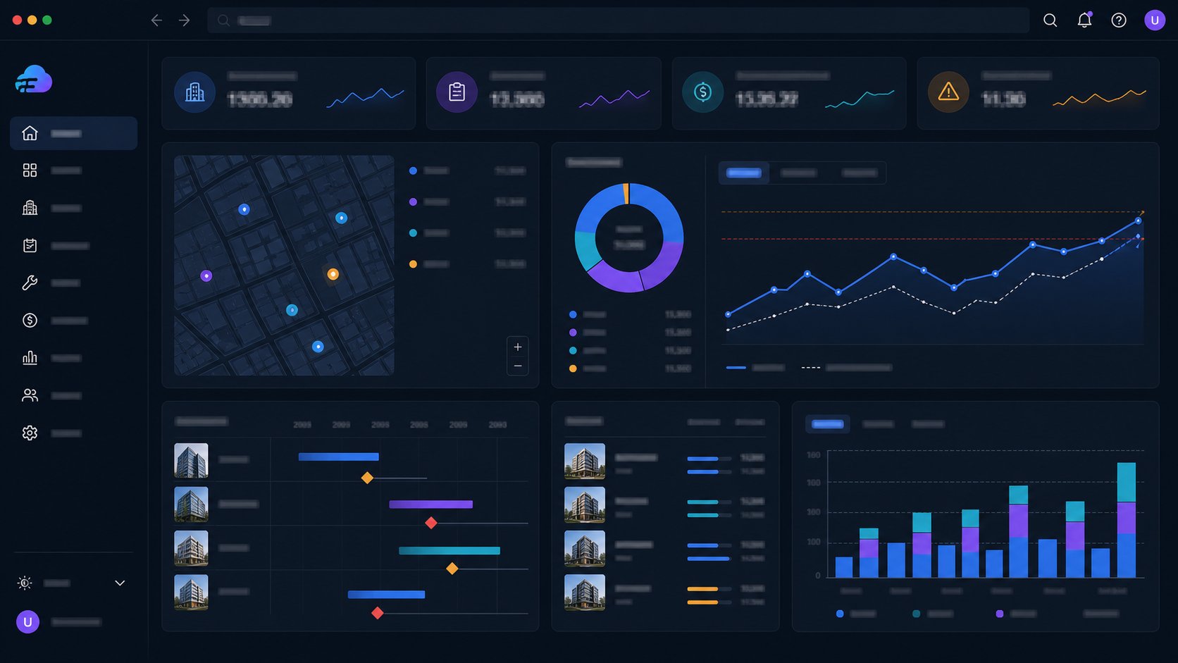 Property portfolio operating dashboard preview